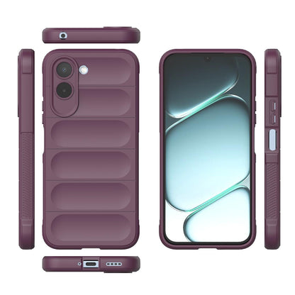 For OnePlus N6x 5G Global Magic Shield TPU + Flannel Phone Case - Wine Red - EDA004811316I