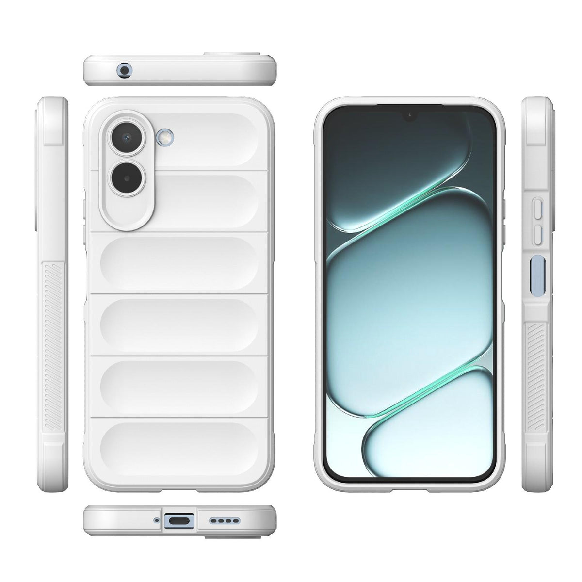 For OnePlus N6x 5G Global Magic Shield TPU + Flannel Phone Case - White - EDA004811316J