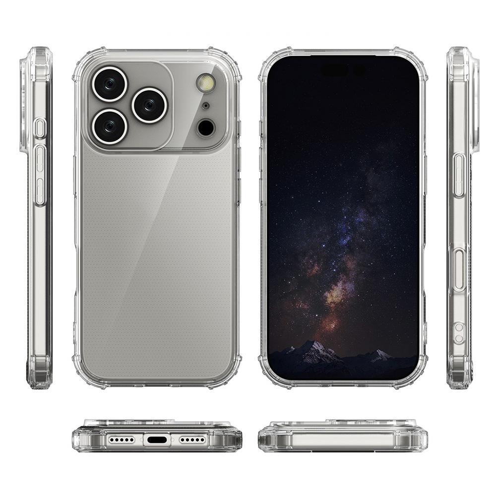 For iPhone 18 Pro Max Four-Corner Shockproof Clear TPU Phone Case - Transparent - EDA004827113A
