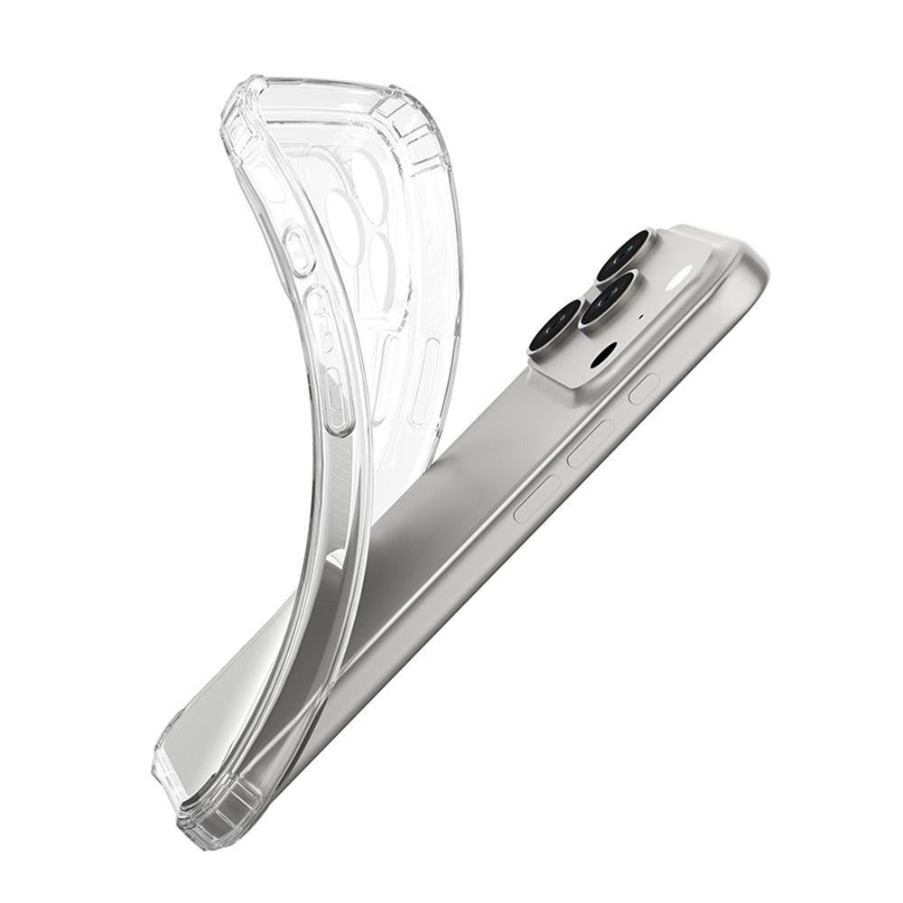 For iPhone 18 Pro Max Four-Corner Shockproof Clear TPU Phone Case - Transparent - EDA004827113A