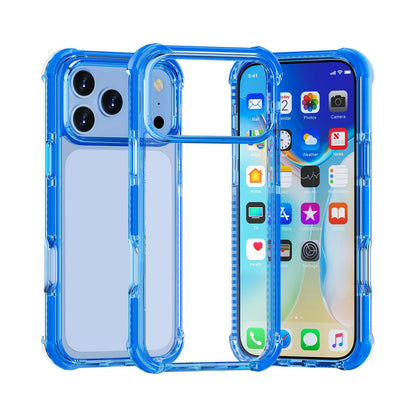 For iPhone 18 Pro / 17 Pro Four-corner Shockproof TPU Hybrid Acrylic Phone Case - Dark Blue - EDA004835110K