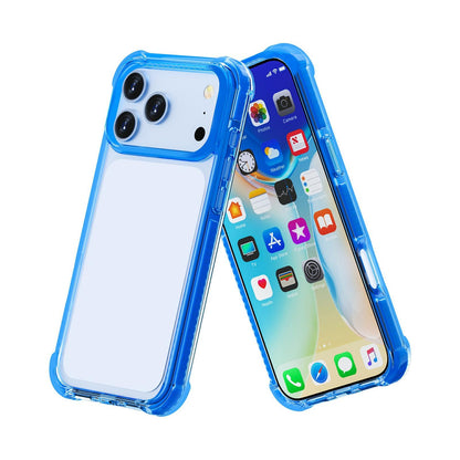 For iPhone 18 Pro / 17 Pro Four-corner Shockproof TPU Hybrid Acrylic Phone Case - Dark Blue - EDA004835110K