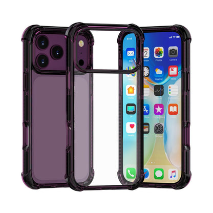 For iPhone 18 Pro / 17 Pro Four-corner Shockproof TPU Hybrid Acrylic Phone Case - Cherry Red - EDA004835110L