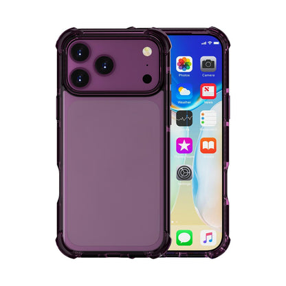 For iPhone 18 Pro / 17 Pro Four-corner Shockproof TPU Hybrid Acrylic Phone Case - Cherry Red - EDA004835110L