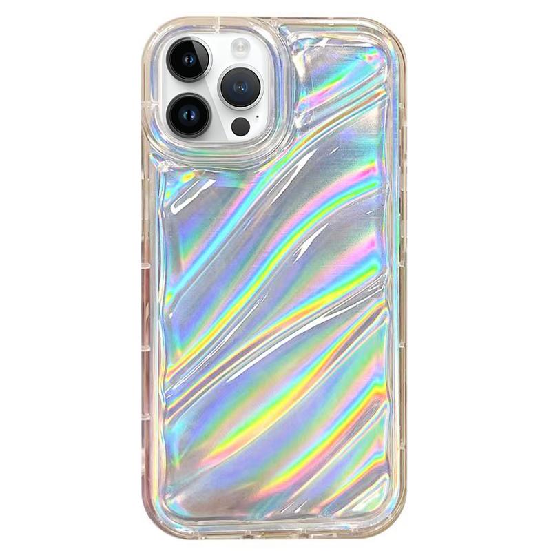 For iPhone 12 Pro Max Laser Sequin Waves TPU Phone Case - Transparent - EDA004853419A