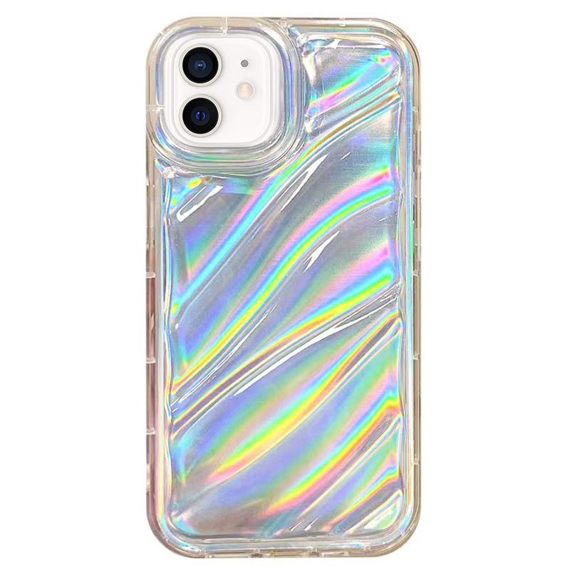 For iPhone 11 Laser Sequin Waves TPU Phone Case - Transparent - EDA004853422A