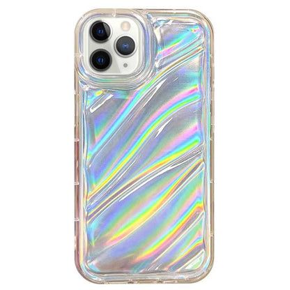 For iPhone 11 Pro Laser Sequin Waves TPU Phone Case - Transparent - EDA004853423A