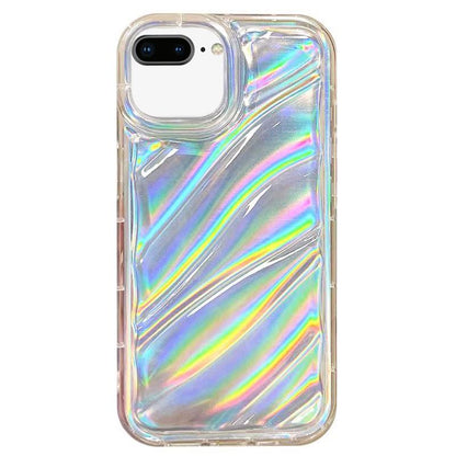 For iPhone 8 Plus / 7 Plus Laser Sequin Waves TPU Phone Case - Transparent - EDA004853427A