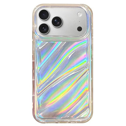 For iPhone 17 Pro Max Laser Sequin Waves TPU Phone Case - Transparent - EDA004853428A