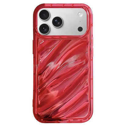 For iPhone 17 Pro Laser Sequin Waves TPU Phone Case - Red - EDA004853429B