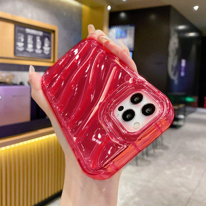 For iPhone 17 Pro Laser Sequin Waves TPU Phone Case - Red - EDA004853429B