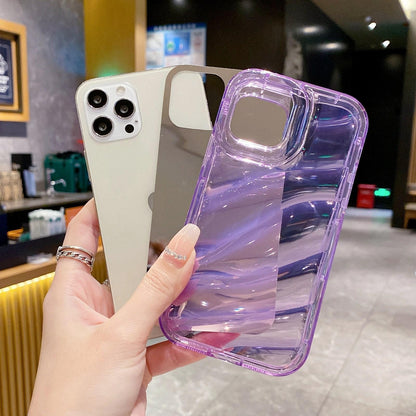 For iPhone 17 Pro Laser Sequin Waves TPU Phone Case - Purple - EDA004853429D