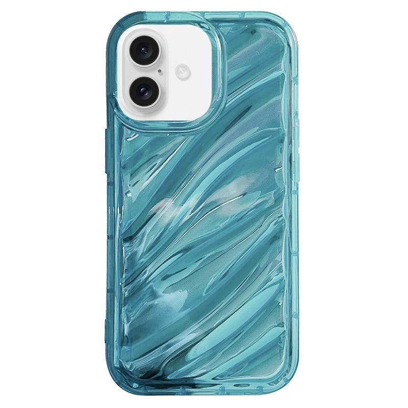 For iPhone 17 Laser Sequin Waves TPU Phone Case - Blue - EDA004853430C