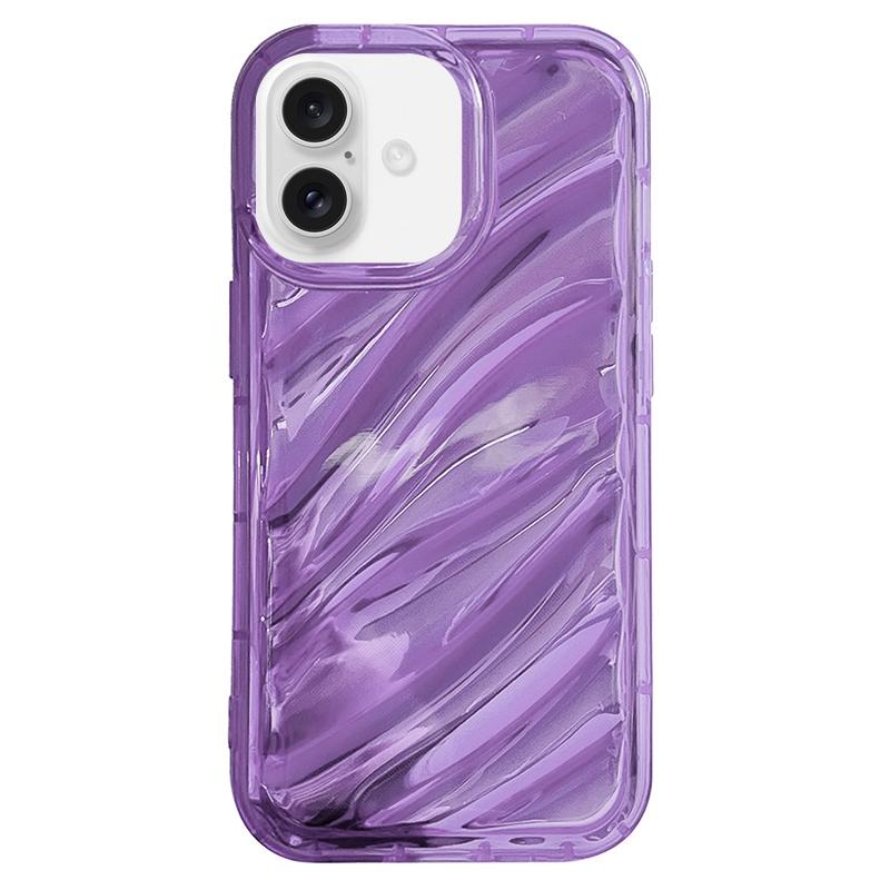 For iPhone 17 Laser Sequin Waves TPU Phone Case - Purple - EDA004853430D