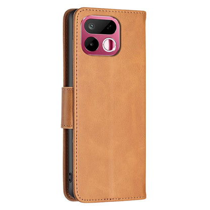 For Realme 16T 5G Lambskin Texture Pure Color Flip Leather Phone Case - Yellow - EDA004854607A