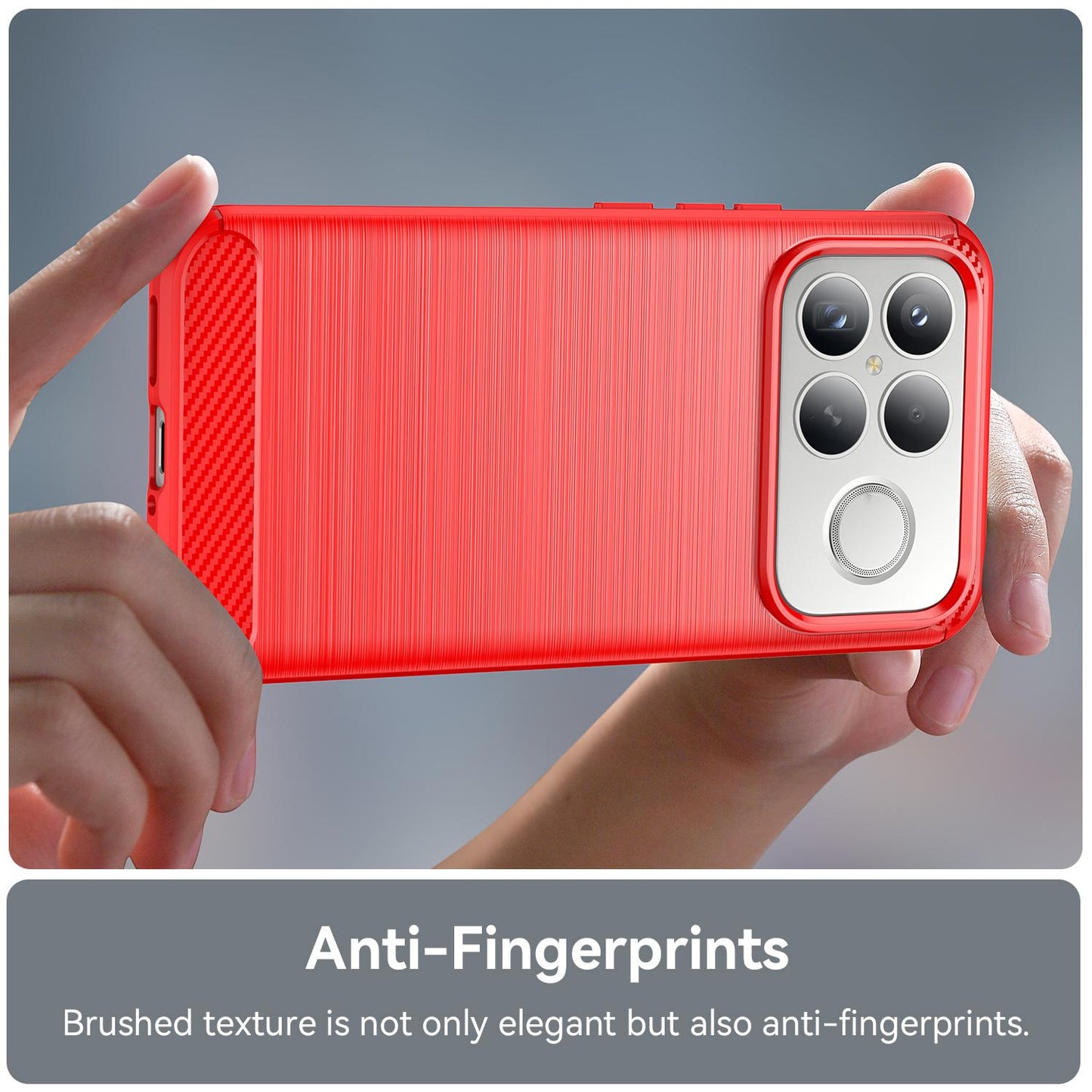 For Redmi K90 Pro Max / Poco F8 Ultra Carbon Fiber Brushed Texture TPU Phone Case(Red)