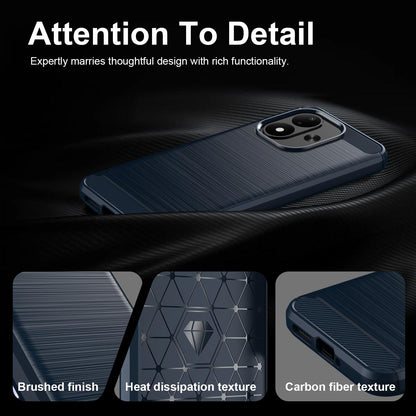 For Redmi Note 17 4G Global 169.7mm Carbon Fiber Brushed Texture TPU Phone Case - Blue - EDA004857527A