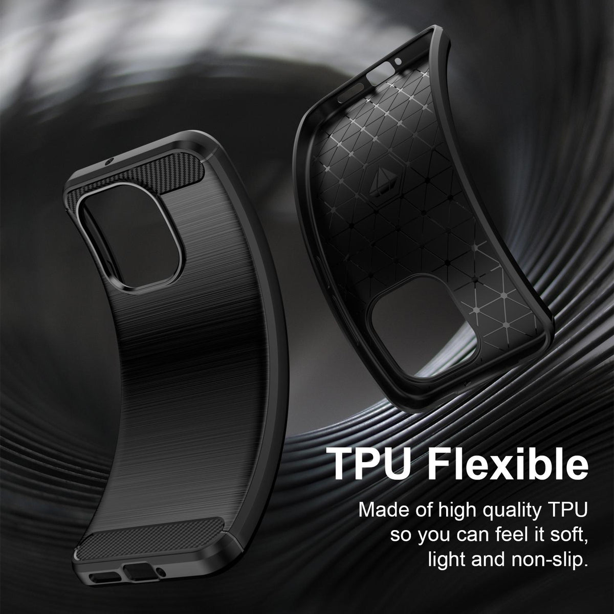 For Redmi Note 17 4G Global 169.7mm Carbon Fiber Brushed Texture TPU Phone Case - Black - EDA004857527C