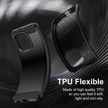 For Redmi Note 17 4G Global 169.7mm Carbon Fiber Brushed Texture TPU Phone Case - Black - EDA004857527C