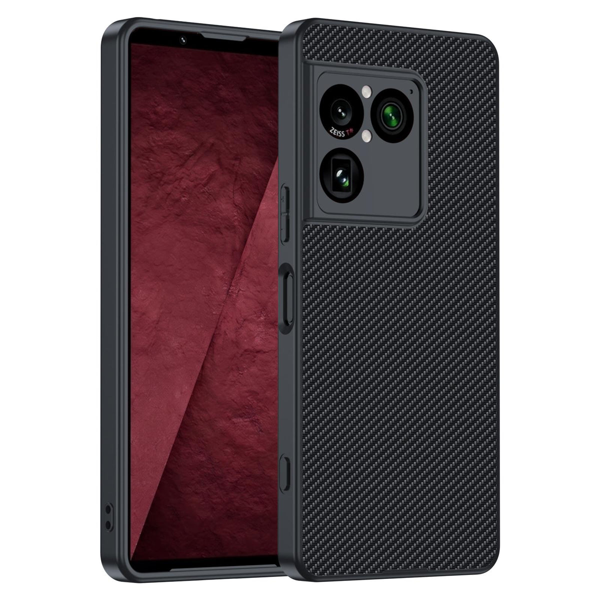 For Sony Xperia 1 VIII Ultra-thin Carbon Fiber Texture Printing Phone Case - Black - EDA004866706A