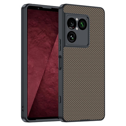For Sony Xperia 1 VIII Ultra-thin Carbon Fiber Texture Printing Phone Case - Gold - EDA004866706B