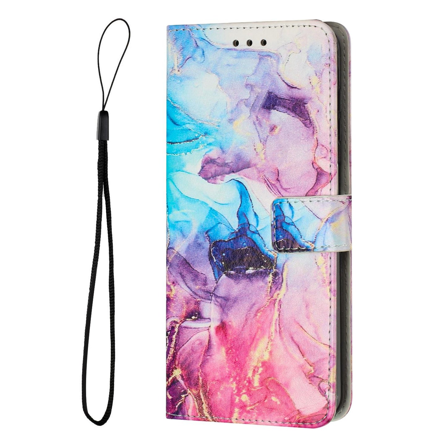 For Redmi K90 Pro Max / Poco F8 Ultra Painted Marble Pattern Leather Phone Case(Pink Purple)