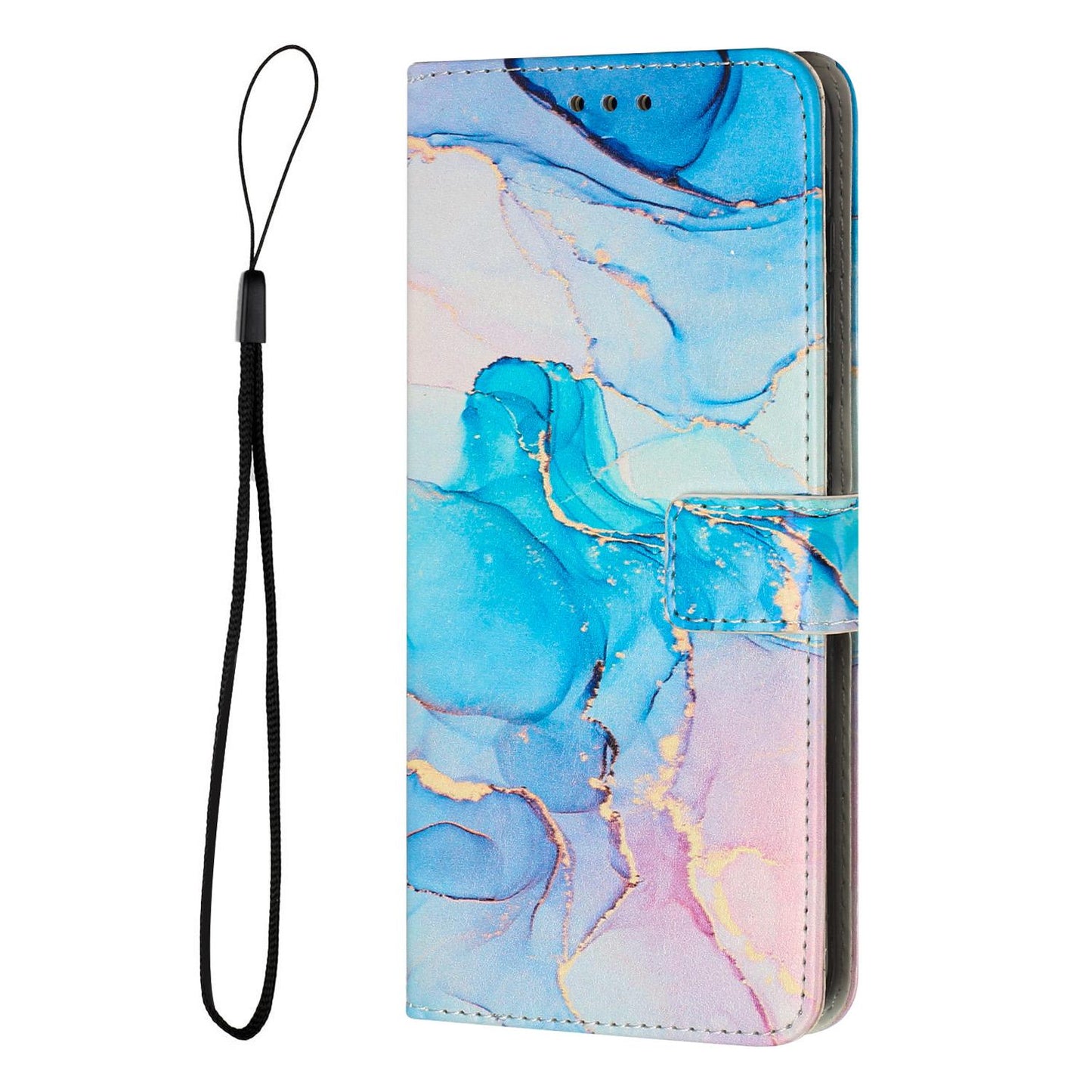 For Redmi K90 Pro Max / Poco F8 Ultra Painted Marble Pattern Leather Phone Case(Pink Green)