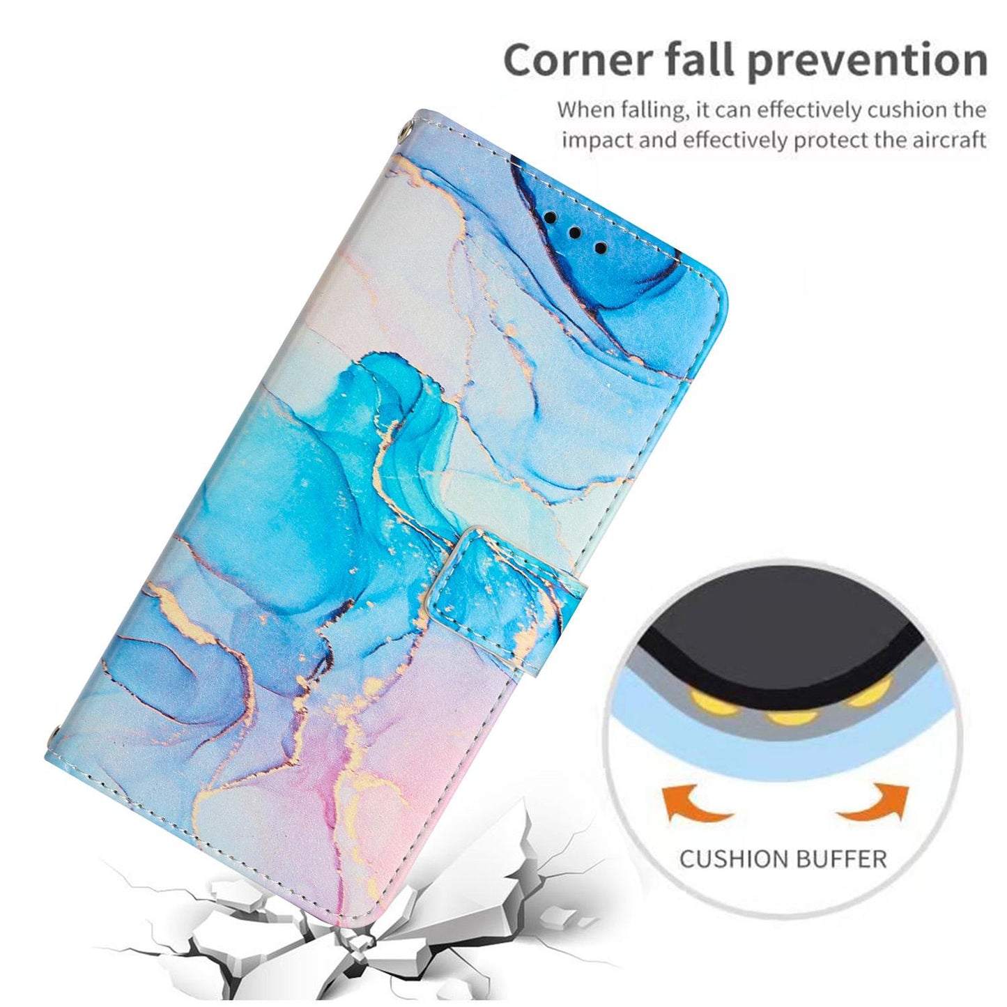 For Redmi K90 Pro Max / Poco F8 Ultra Painted Marble Pattern Leather Phone Case(Pink Green)