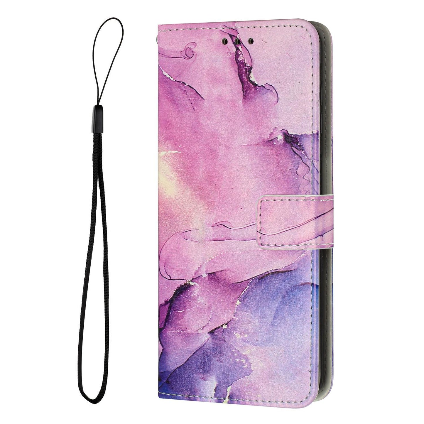 For Redmi K90 Pro Max / Poco F8 Ultra Painted Marble Pattern Leather Phone Case(Purple)