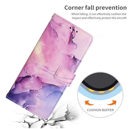For Redmi K90 Pro Max / Poco F8 Ultra Painted Marble Pattern Leather Phone Case(Purple)