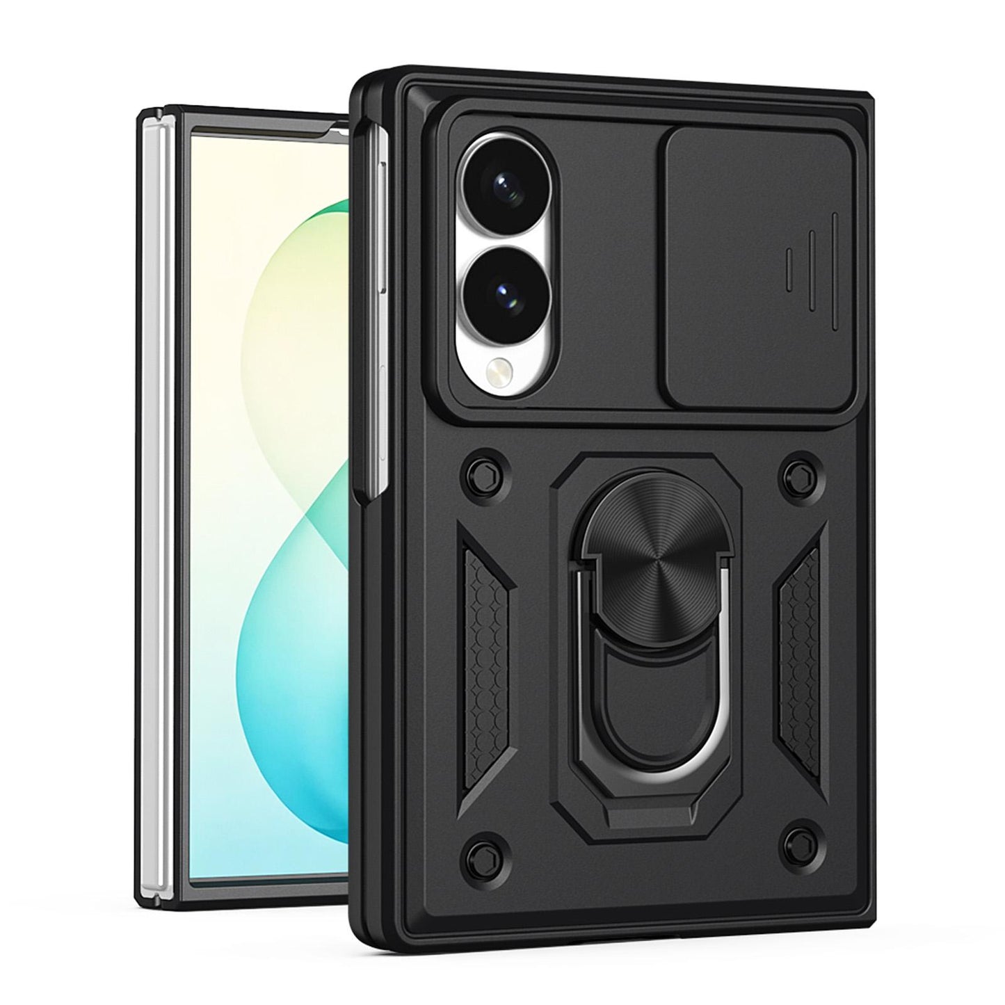 For Galaxy Z Fold8 5G Sliding Camera Cover Design TPU+PC Phone Case(Black)
