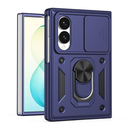 For Galaxy Z Fold8 5G Sliding Camera Cover Design TPU+PC Phone Case(Blue)