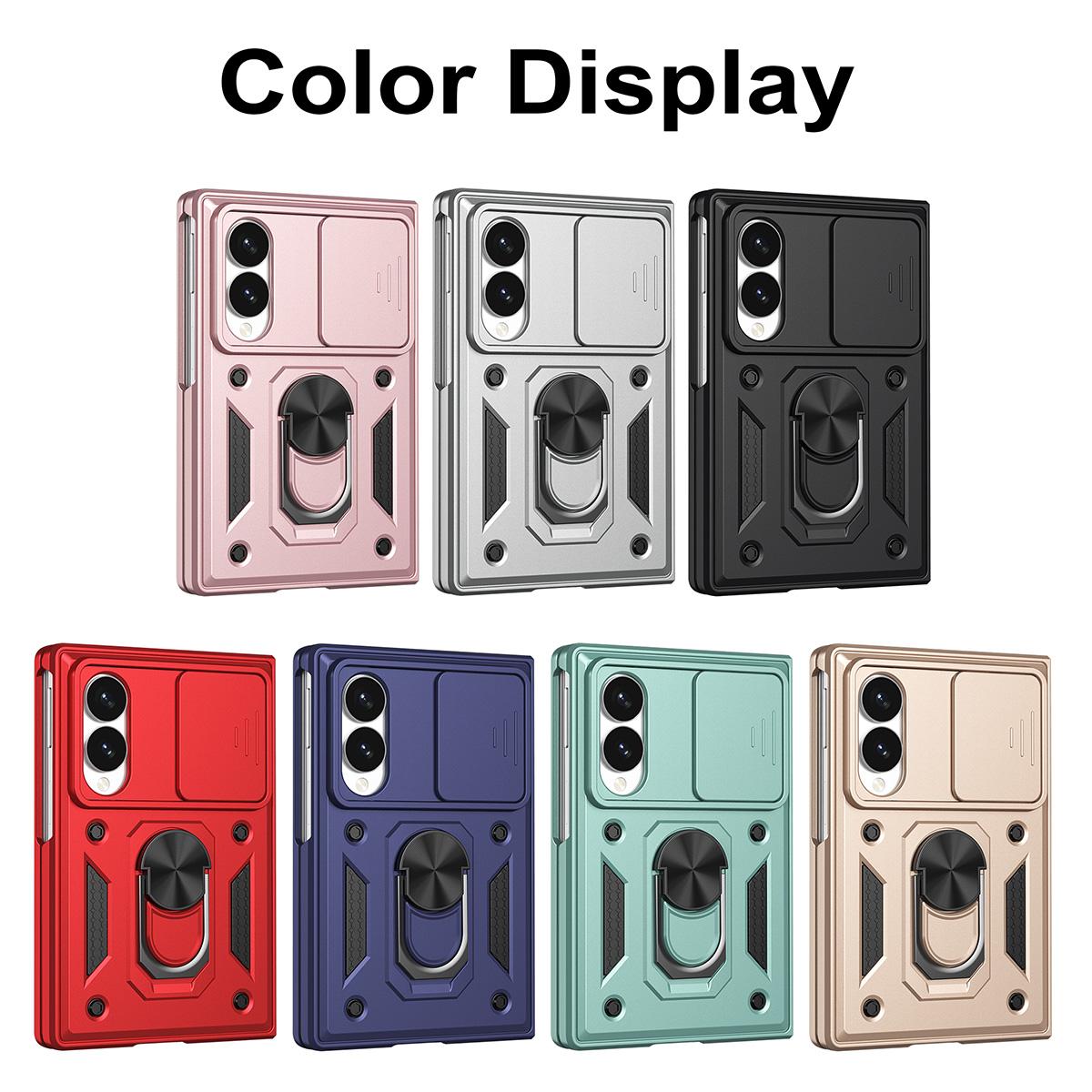 For Galaxy Z Fold8 5G Sliding Camera Cover Design TPU+PC Phone Case(Rose Gold)