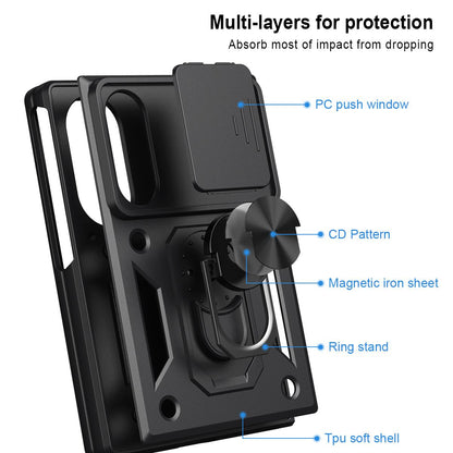 For Galaxy Z Fold8 5G Sliding Camera Cover Design TPU+PC Phone Case(Rose Gold)