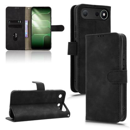 For Tecno Spark 50 5G Skin Feel Magnetic Flip Leather Phone Case(Black)