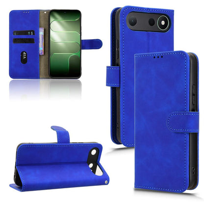 For Tecno Spark 50 5G Skin Feel Magnetic Flip Leather Phone Case(Blue)