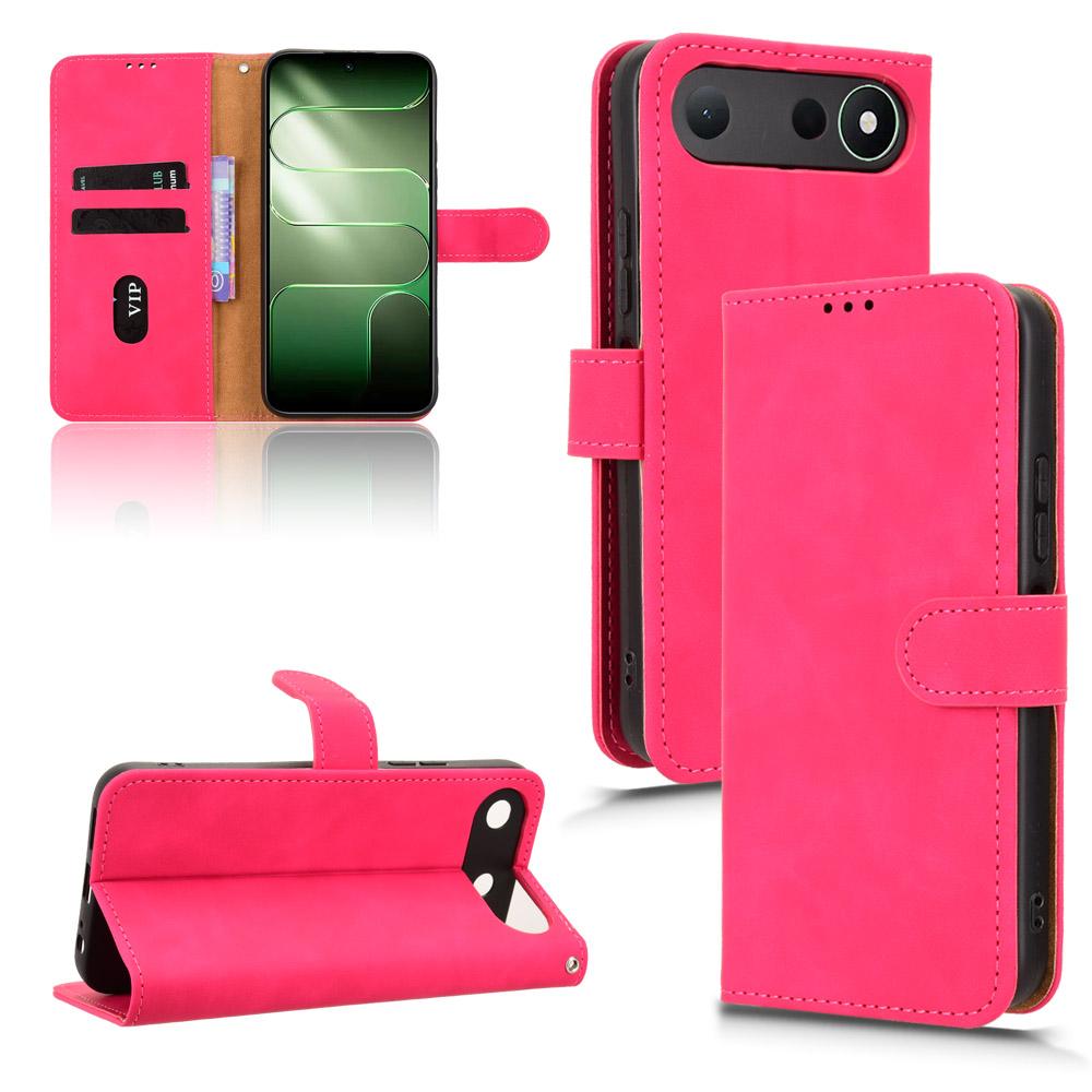 For Tecno Spark 50 5G Skin Feel Magnetic Flip Leather Phone Case(Rose Red)