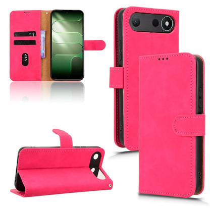 For Tecno Spark 50 5G Skin Feel Magnetic Flip Leather Phone Case(Rose Red)