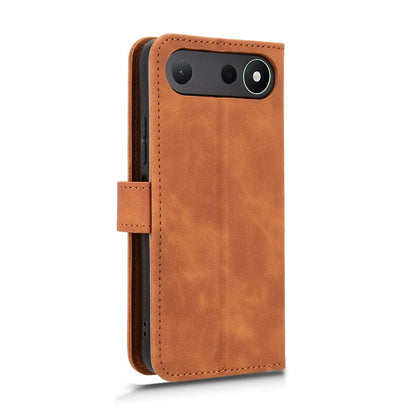 For Tecno Spark 50 5G Skin Feel Magnetic Flip Leather Phone Case(Brown)