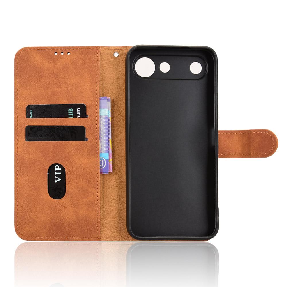 For Tecno Spark 50 5G Skin Feel Magnetic Flip Leather Phone Case(Brown)
