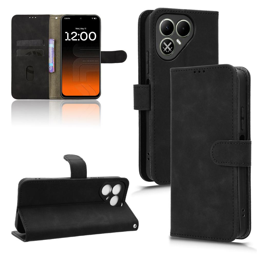 For Tecno Pova 8 5G Skin Feel Magnetic Flip Leather Phone Case(Black)