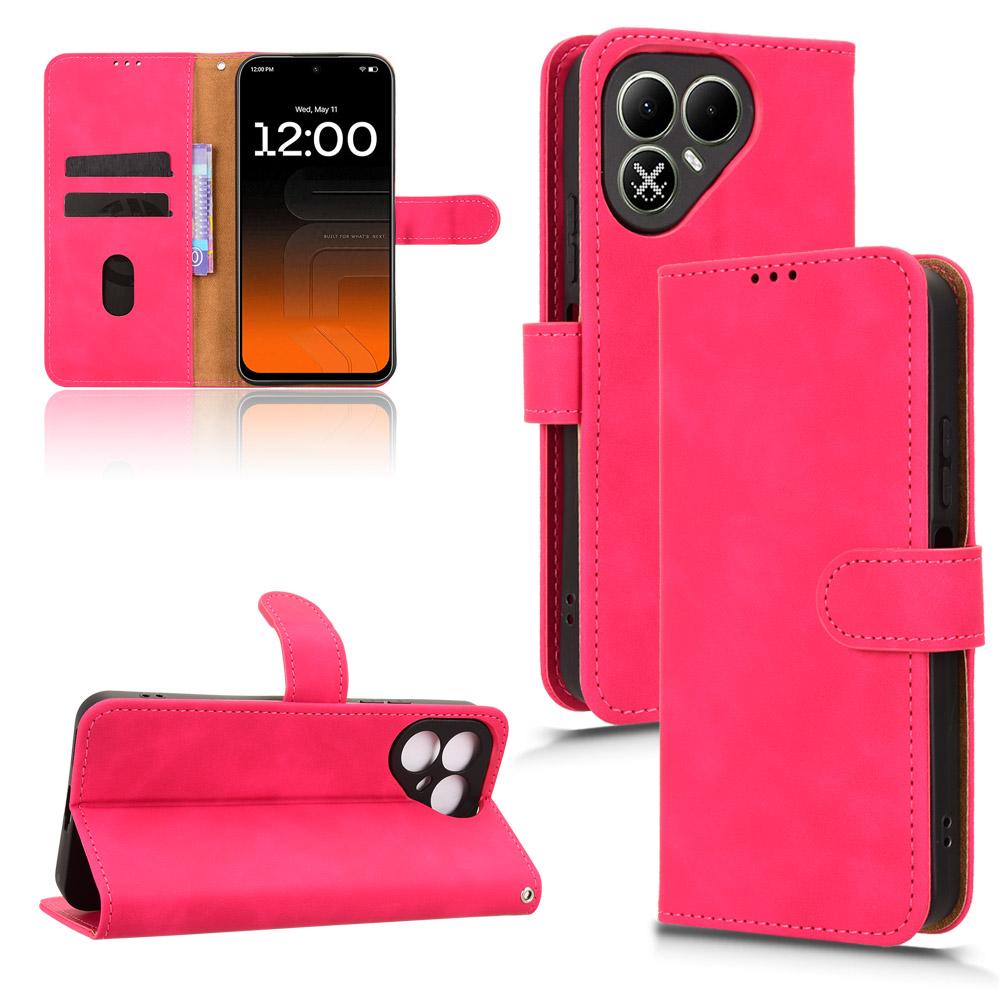 For Tecno Pova 8 5G Skin Feel Magnetic Flip Leather Phone Case(Rose Red)