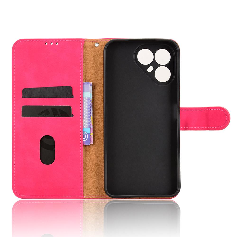 For Tecno Pova 8 5G Skin Feel Magnetic Flip Leather Phone Case(Rose Red)