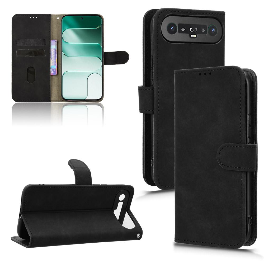 For Tecno Camon Slim 4G Skin Feel Magnetic Flip Leather Phone Case(Black)