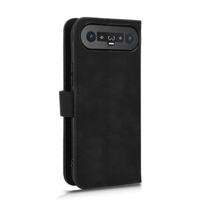 For Tecno Camon Slim 4G Skin Feel Magnetic Flip Leather Phone Case(Black)
