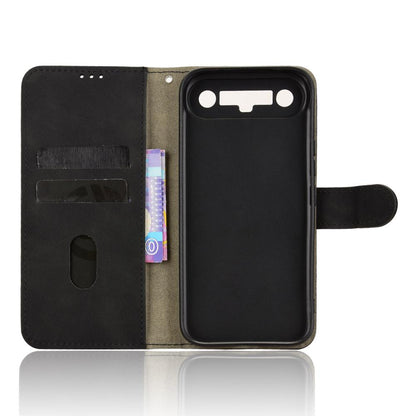 For Tecno Camon Slim 4G Skin Feel Magnetic Flip Leather Phone Case(Black)
