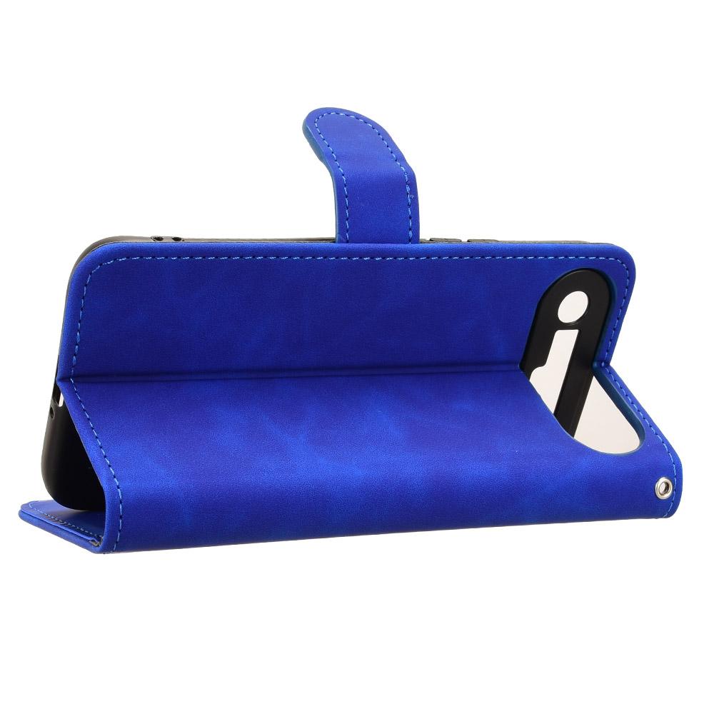 For Tecno Camon Slim 4G Skin Feel Magnetic Flip Leather Phone Case(Blue)