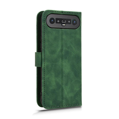 For Tecno Camon Slim 4G Skin Feel Magnetic Flip Leather Phone Case(Green)