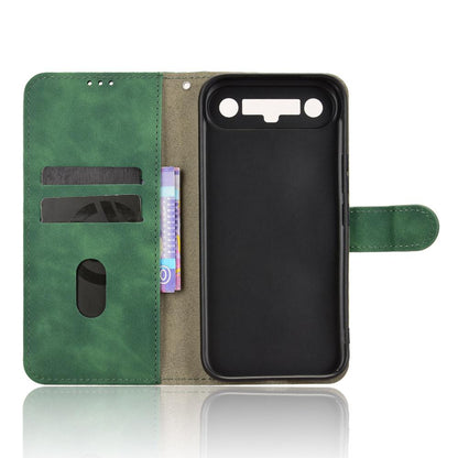 For Tecno Camon Slim 4G Skin Feel Magnetic Flip Leather Phone Case(Green)