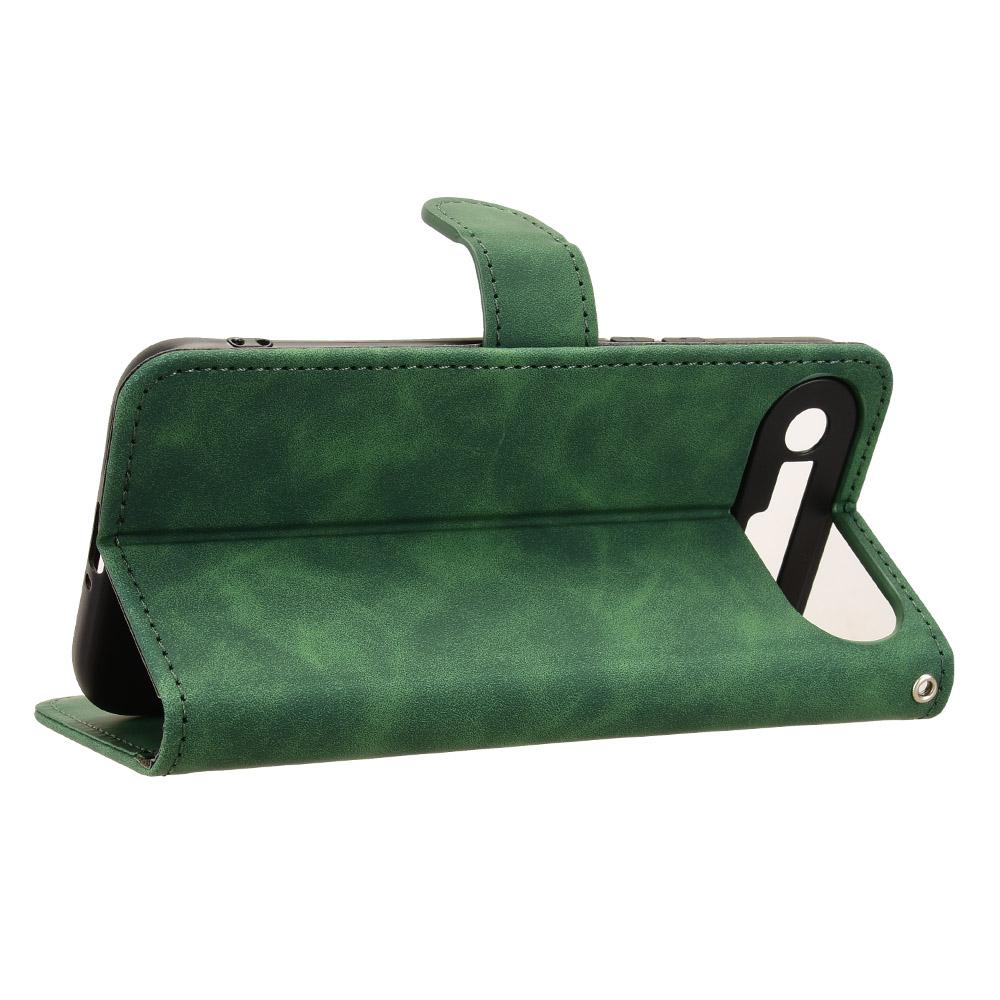 For Tecno Camon Slim 4G Skin Feel Magnetic Flip Leather Phone Case(Green)
